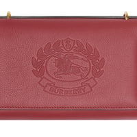 CRIMSON Portefeuille en cuir avec écusson estampé et sangle amovible