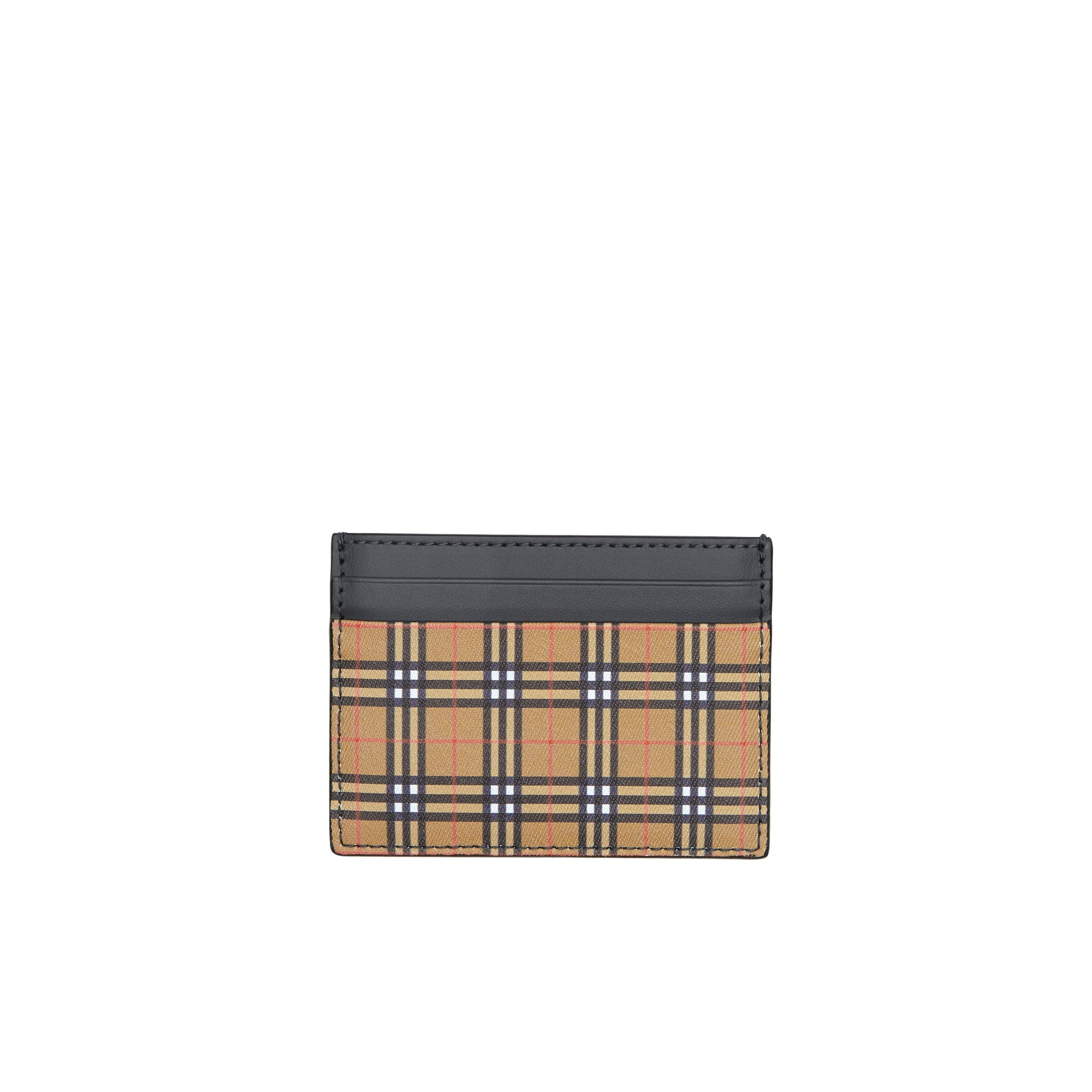 ANTIQUE YEL/DK GREY Porte-cartes en cuir et à motif Vintage check
