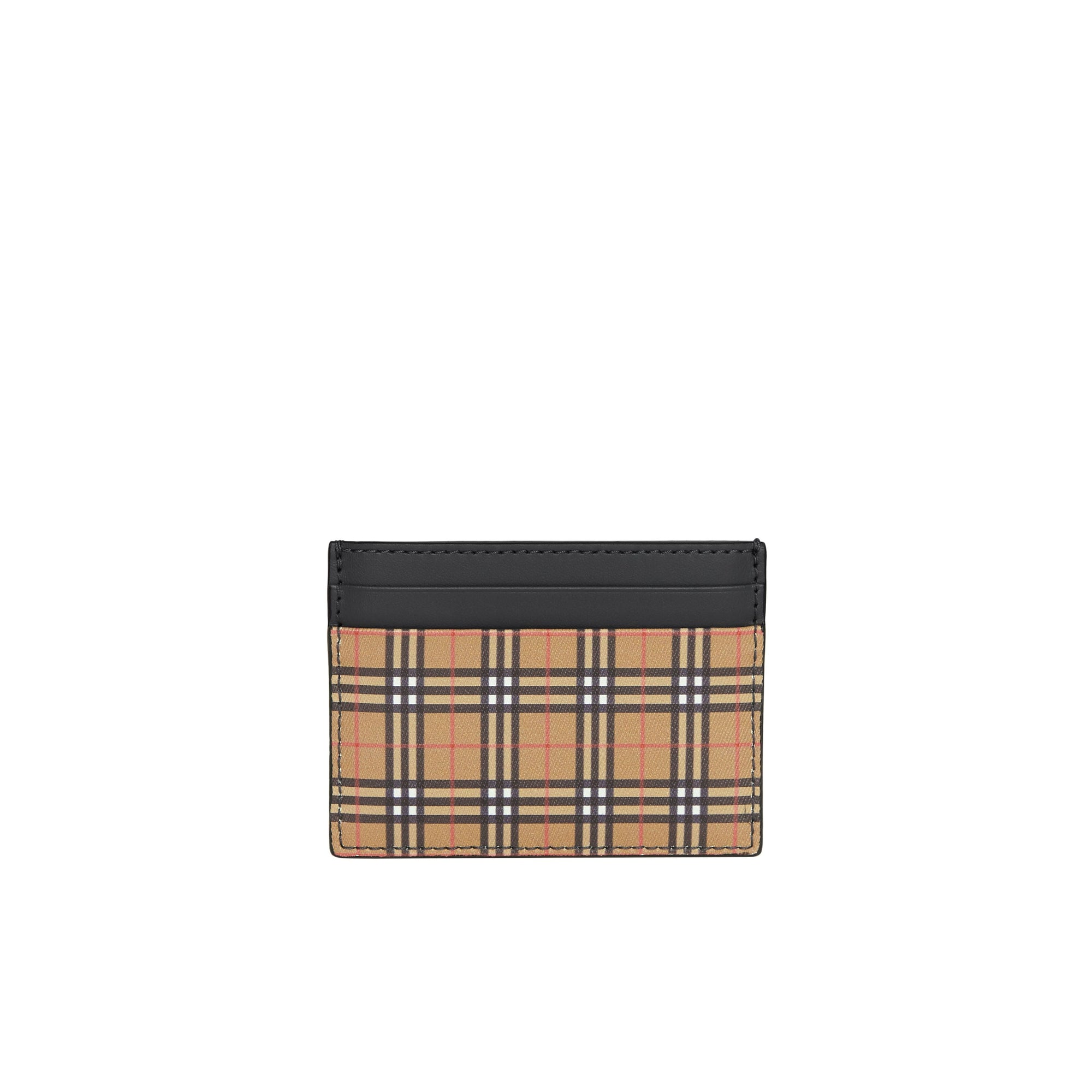 ANTIQUE YEL/DK GREY Porte-cartes en cuir et à motif Vintage check
