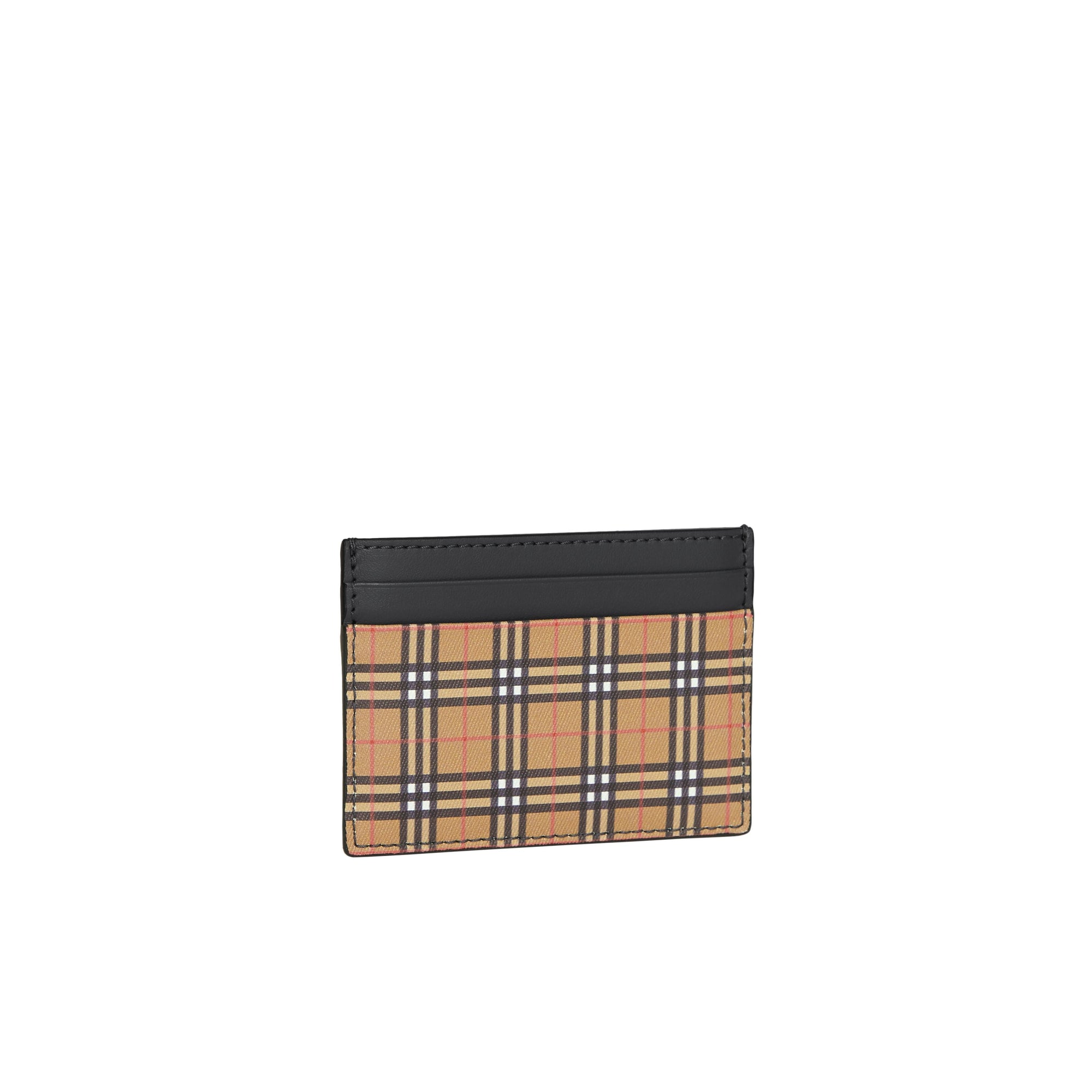 ANTIQUE YEL/DK GREY Porte-cartes en cuir et à motif Vintage check