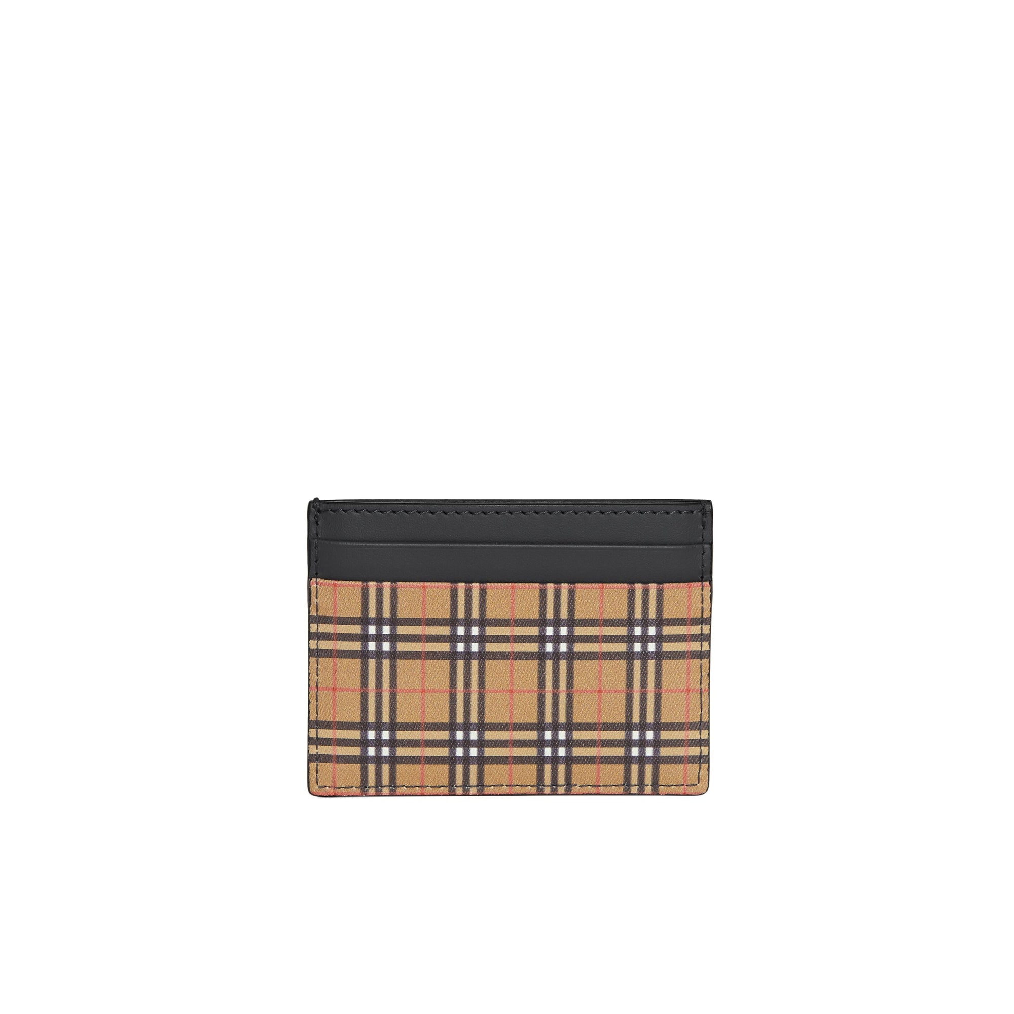 ANTIQUE YEL/DK GREY Porte-cartes en cuir et à motif Vintage check