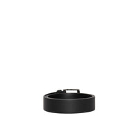 BLACK Ceinture en cuir avec écusson estampé