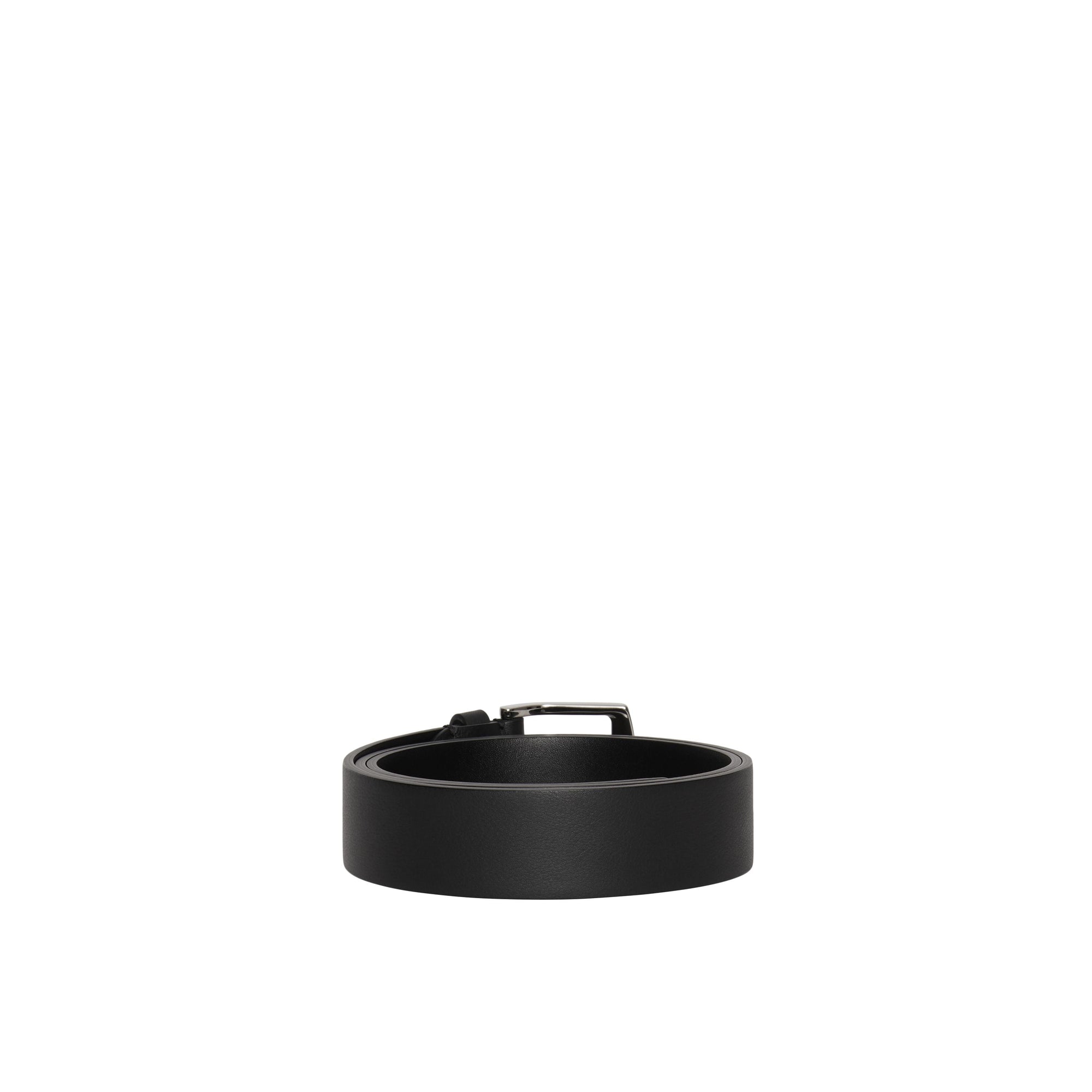 BLACK Ceinture en cuir avec écusson estampé