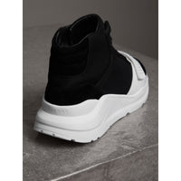 BLACK Sneakers montantes en néoprène et cuir velours