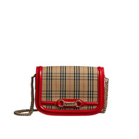 BRIGHT RED Sac The Link à motif check de 1983 avec détails vernis
