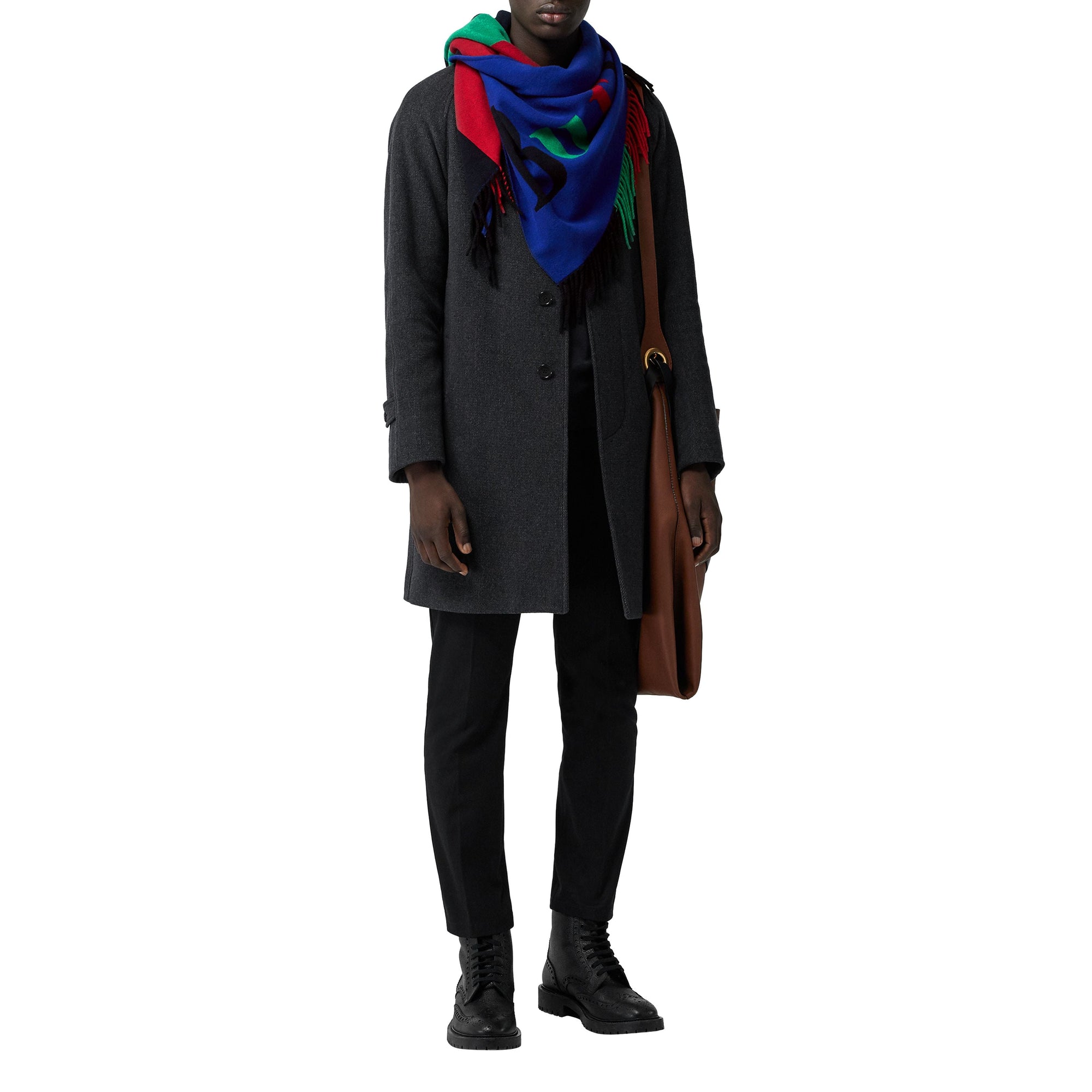 NAVY Bandana Burberry en laine et cachemire avec logo