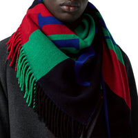 NAVY Bandana Burberry en laine et cachemire avec logo
