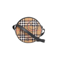BLACK Sac à bandoulière avec imprimé street art et motif Vintage check
