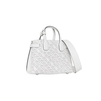CHALK WHITE Petit sac The Banner en cuir avec logo perforé
