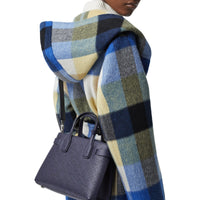 REGENCY BLUE Petit sac The Banner en cuir avec logo perforé