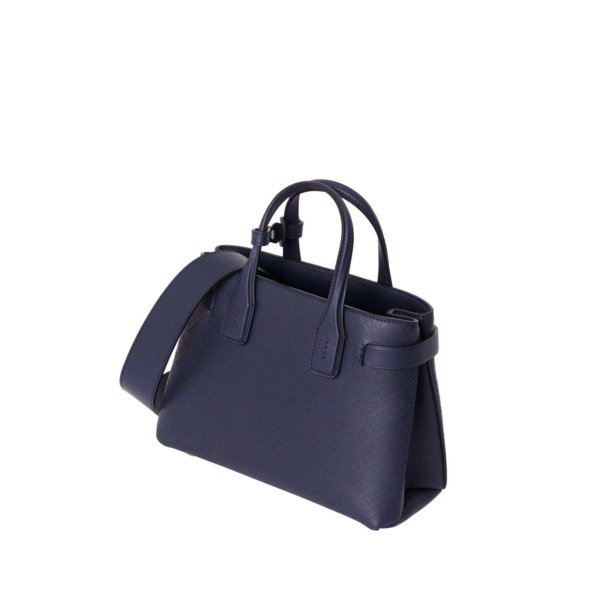REGENCY BLUE Petit sac The Banner en cuir avec logo perforé