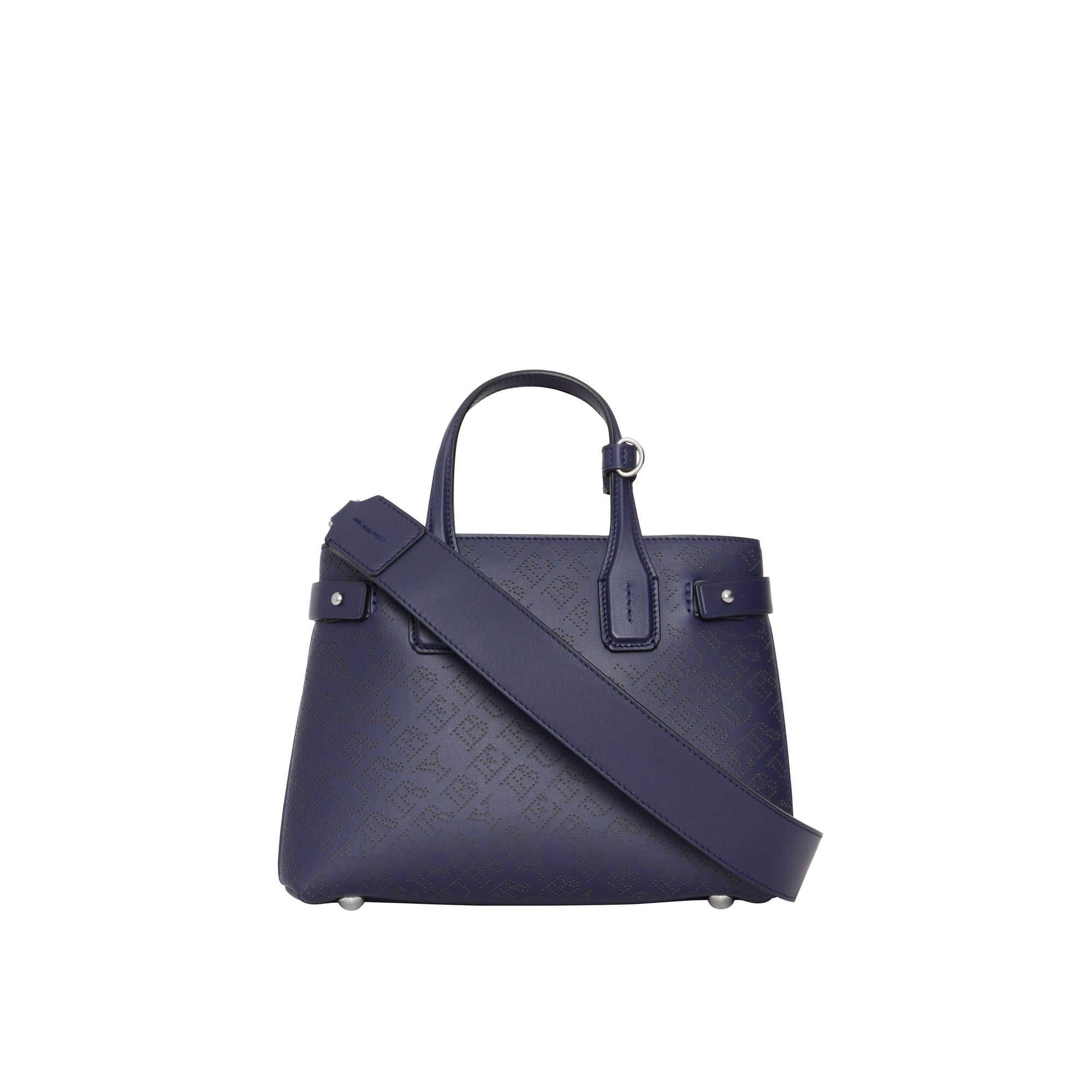 REGENCY BLUE Petit sac The Banner en cuir avec logo perforé