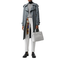 CHALK WHITE Sac The Banner moyen en cuir avec logo perforé