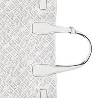 CHALK WHITE Sac The Banner moyen en cuir avec logo perforé