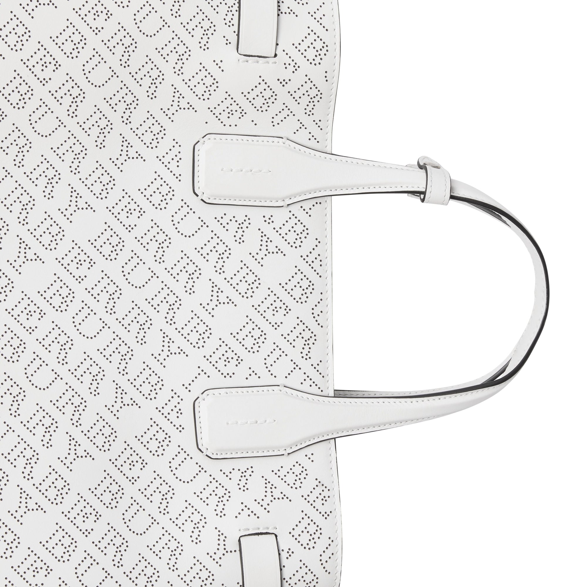 CHALK WHITE Sac The Banner moyen en cuir avec logo perforé