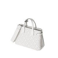 CHALK WHITE Sac The Banner moyen en cuir avec logo perforé
