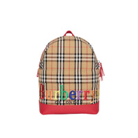 ANTIQUE YELLOW Sac à dos à motif Vintage check avec logo d'archive brodé