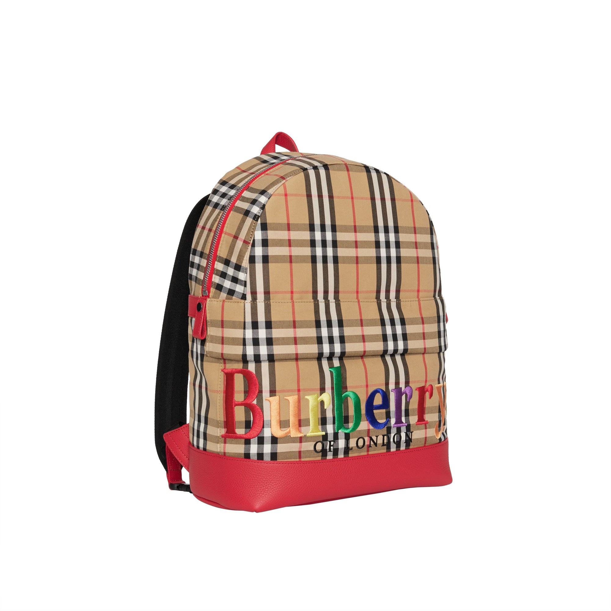 ANTIQUE YELLOW Sac à dos à motif Vintage check avec logo d'archive brodé