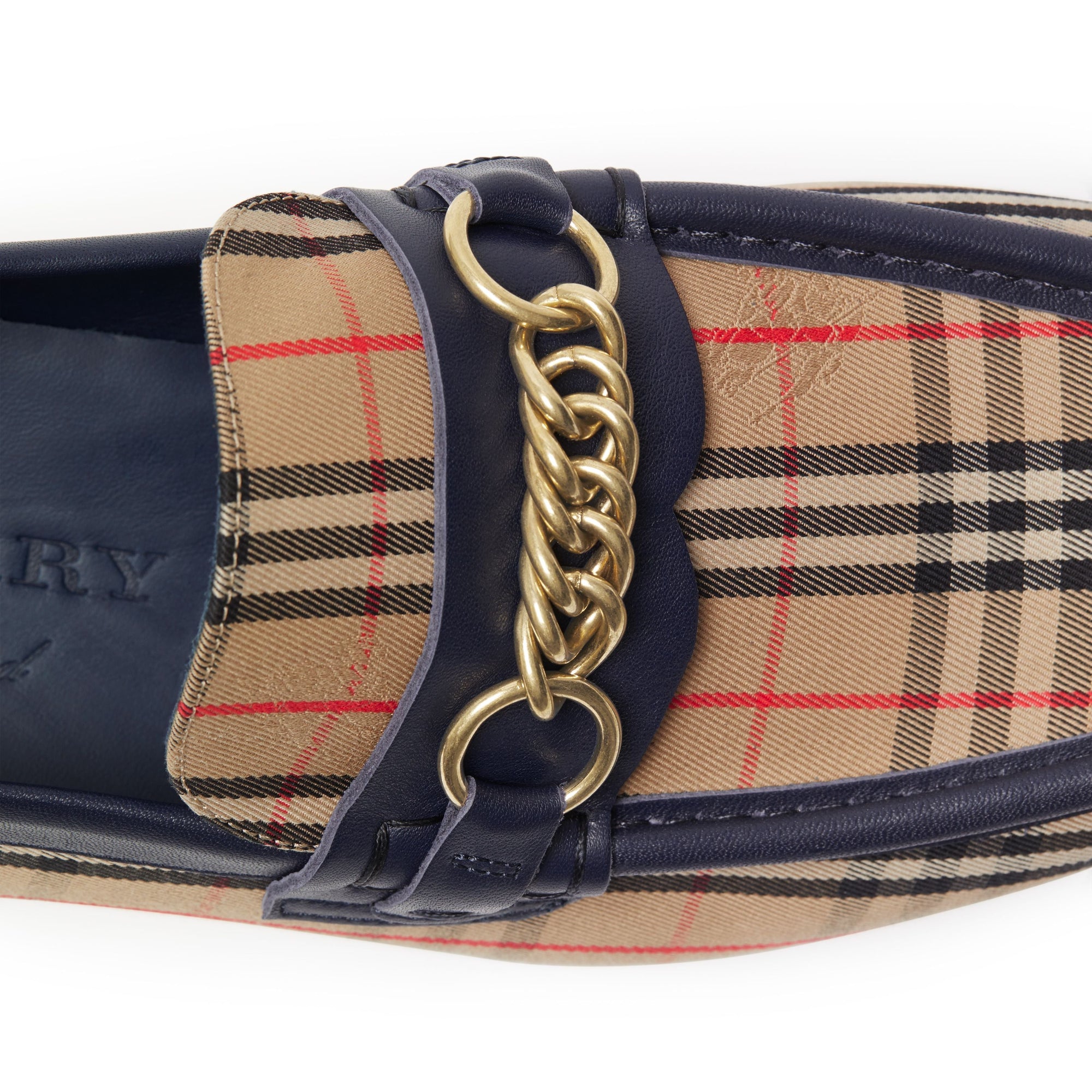 INK BLUE Mocassins à chaîne à motif check de 1983