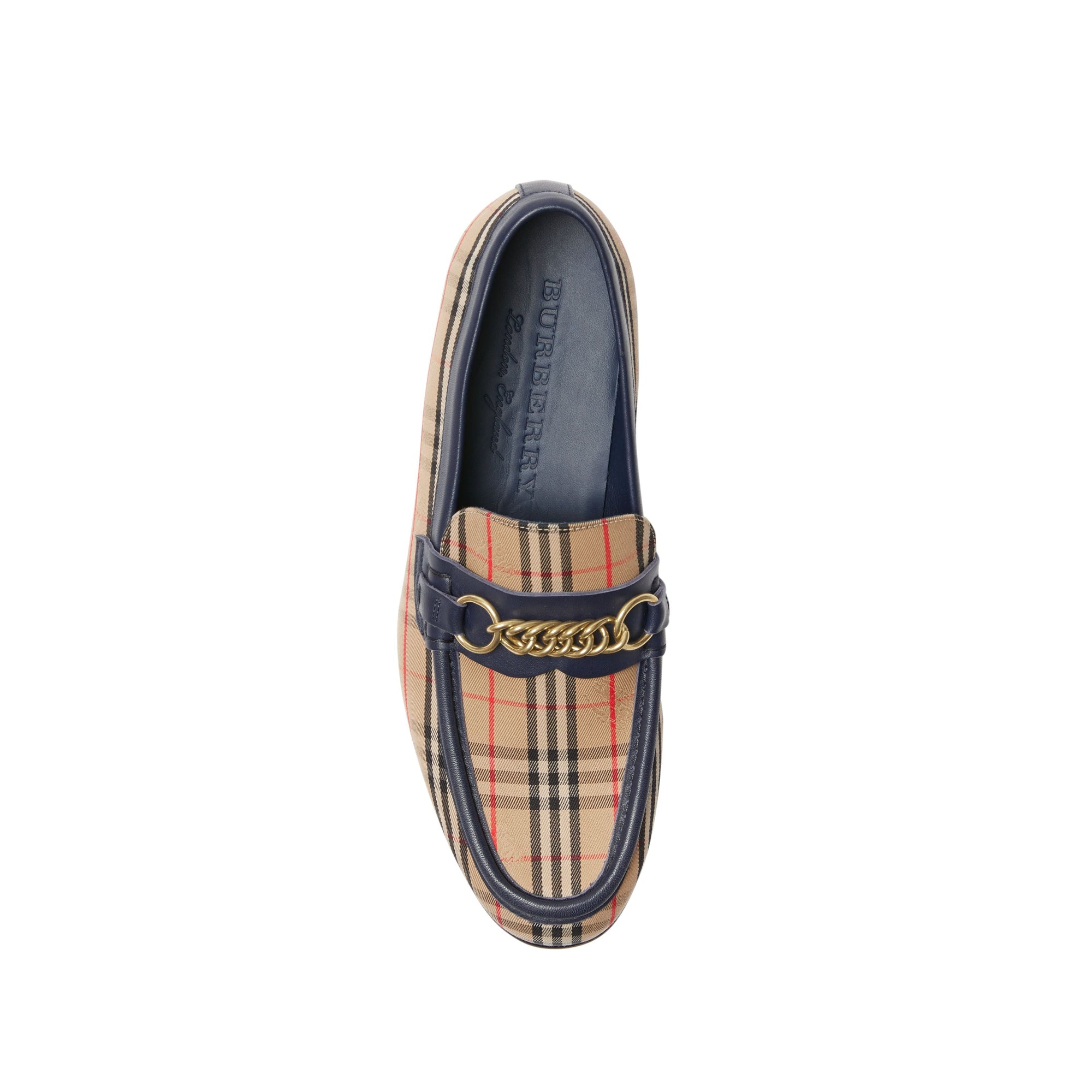 INK BLUE Mocassins à chaîne à motif check de 1983