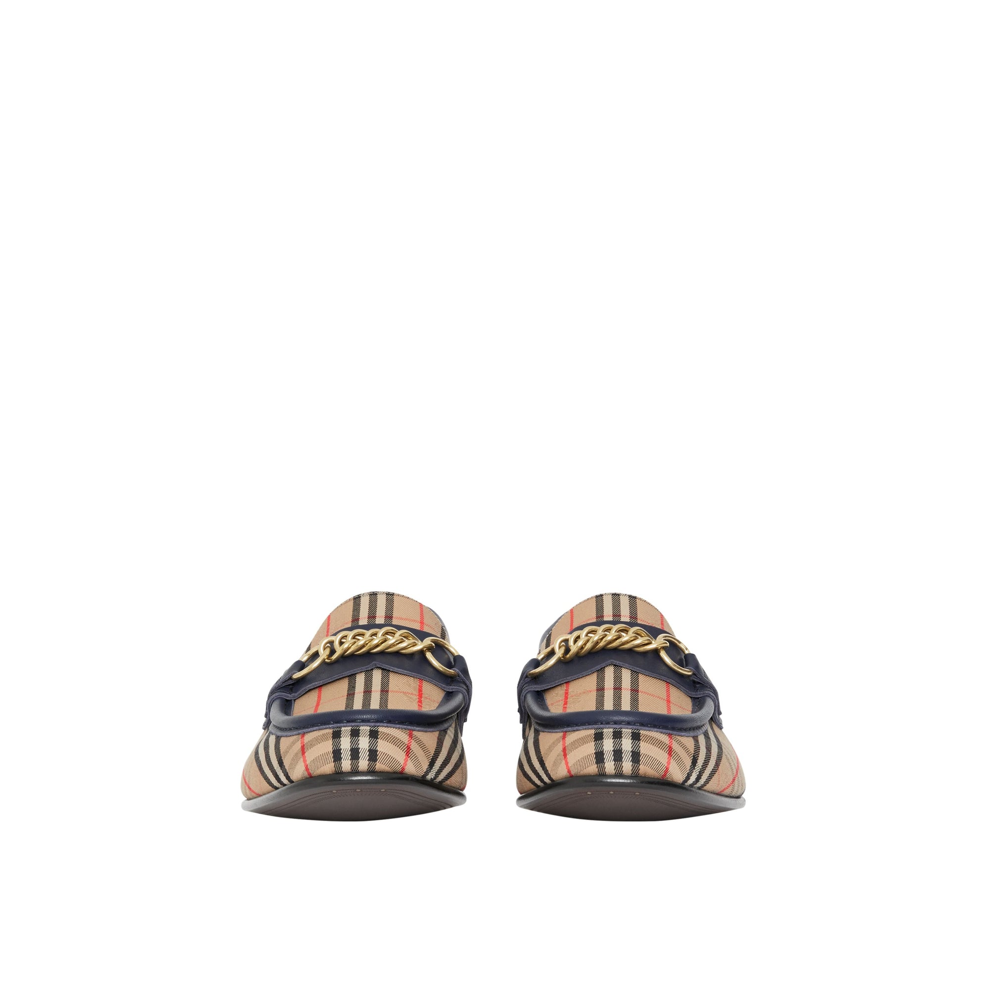 INK BLUE Mocassins à chaîne à motif check de 1983