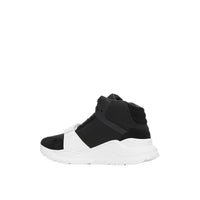 BLACK/OPTIC WHITE Sneakers montantes en néoprène et cuir velours
