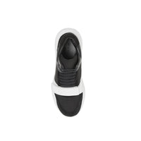 BLACK/OPTIC WHITE Sneakers montantes en néoprène et cuir velours