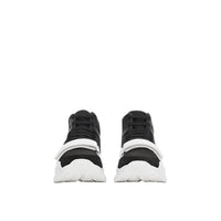 BLACK/OPTIC WHITE Sneakers montantes en néoprène et cuir velours