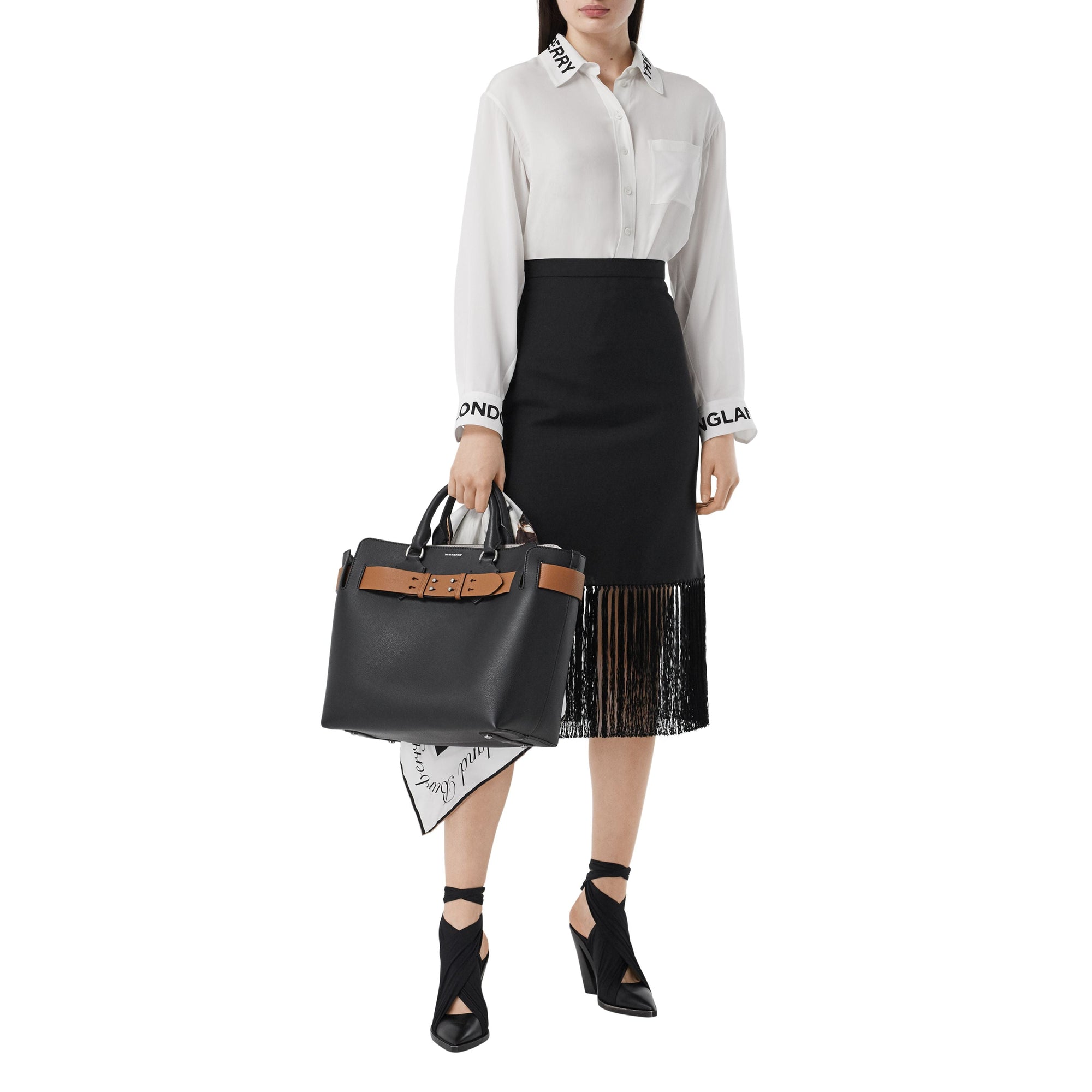 BLACK 2 Sac The Belt moyen en cuir