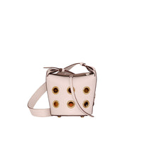 CHALK PINK Mini sac The Bucket en cuir avec œillets