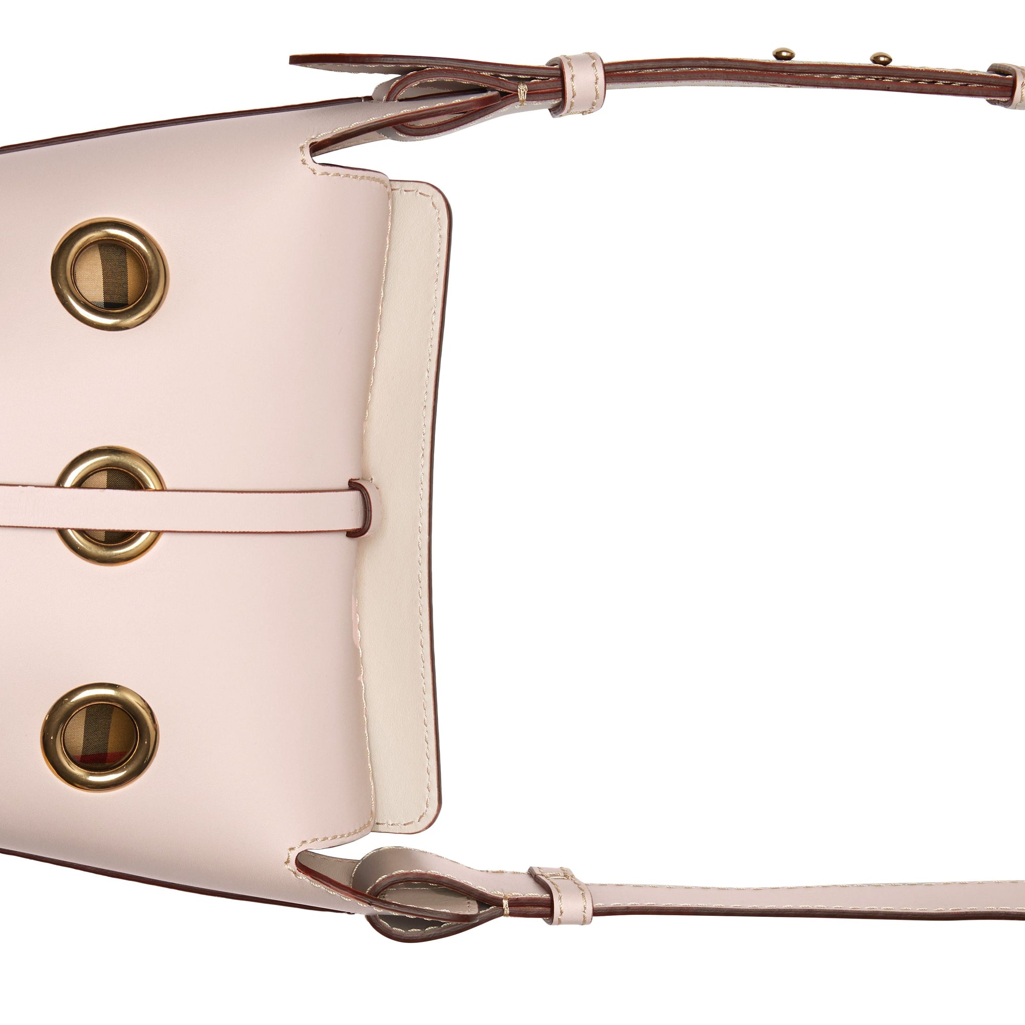 CHALK PINK Mini sac The Bucket en cuir avec œillets