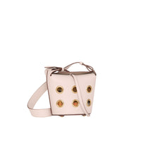 CHALK PINK Mini sac The Bucket en cuir avec œillets