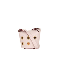 CHALK PINK Mini sac The Bucket en cuir avec œillets