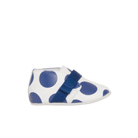 BRIGHT BLUE Chaussures en cuir à pois