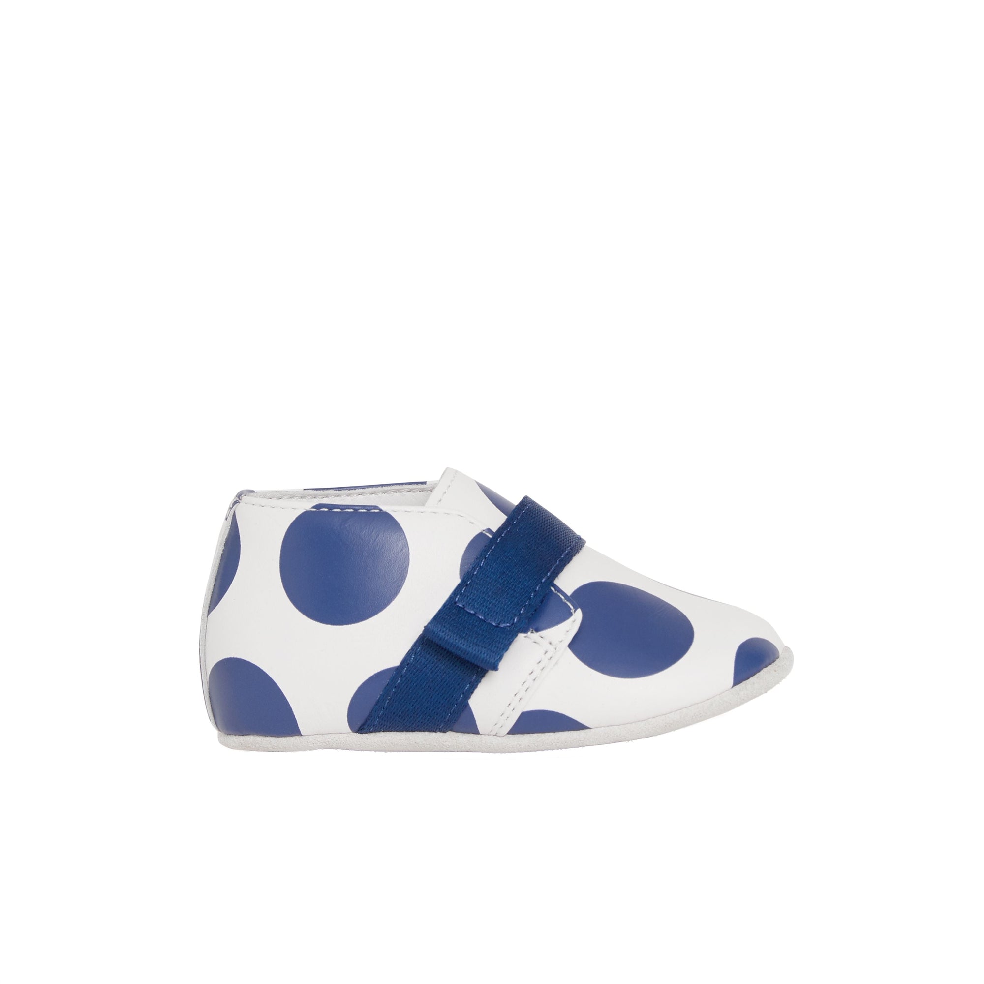 BRIGHT BLUE Chaussures en cuir à pois