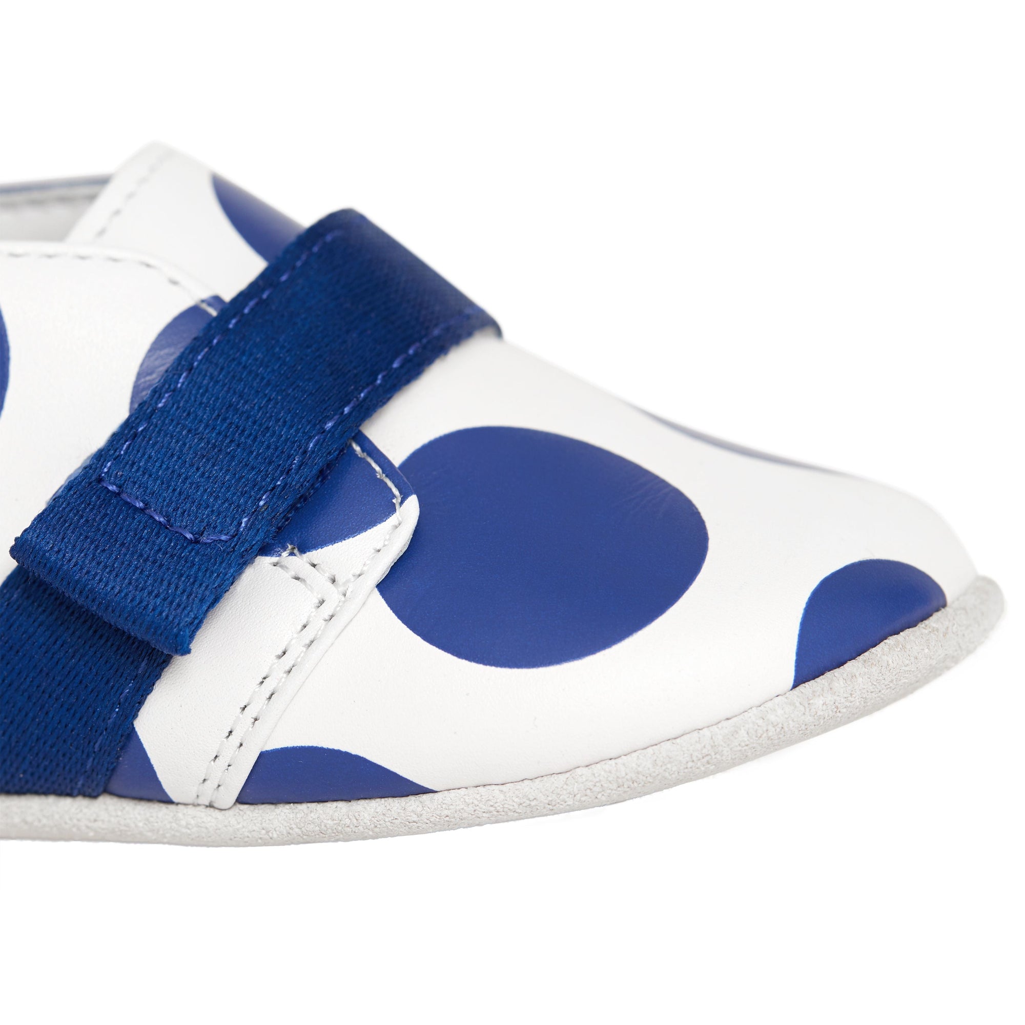 BRIGHT BLUE Chaussures en cuir à pois