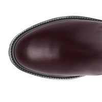 OXBLOOD Bottines Chelsea en cuir avec détails Vintage check