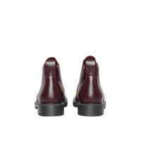 OXBLOOD Bottines Chelsea en cuir avec détails Vintage check