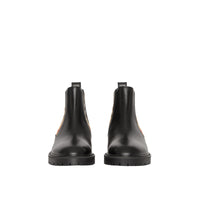 Bottines Chelsea en cuir avec détails Vintage check - Noir