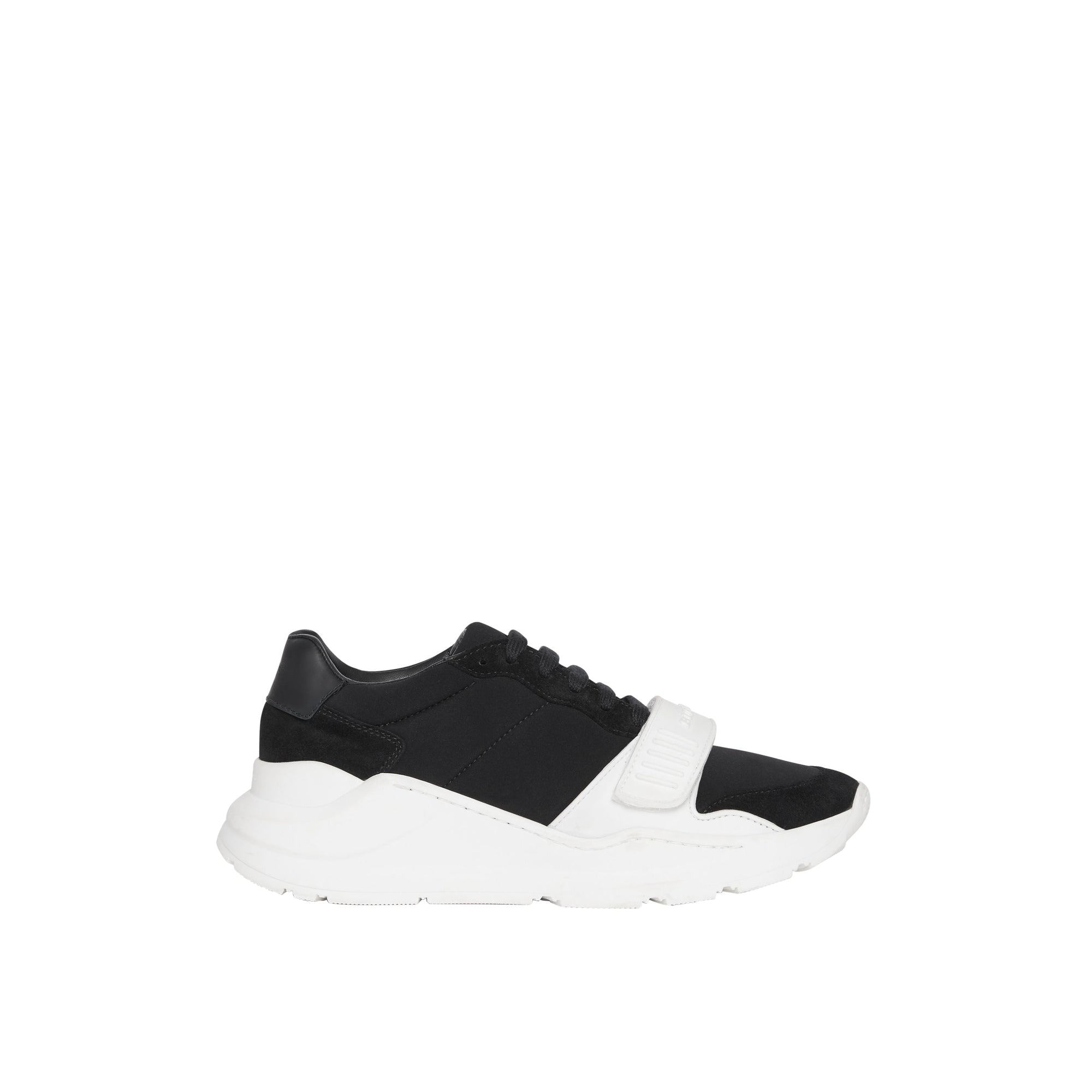 BLACK/OPTIC WHITE Sneakers en cuir velours, néoprène et cuir