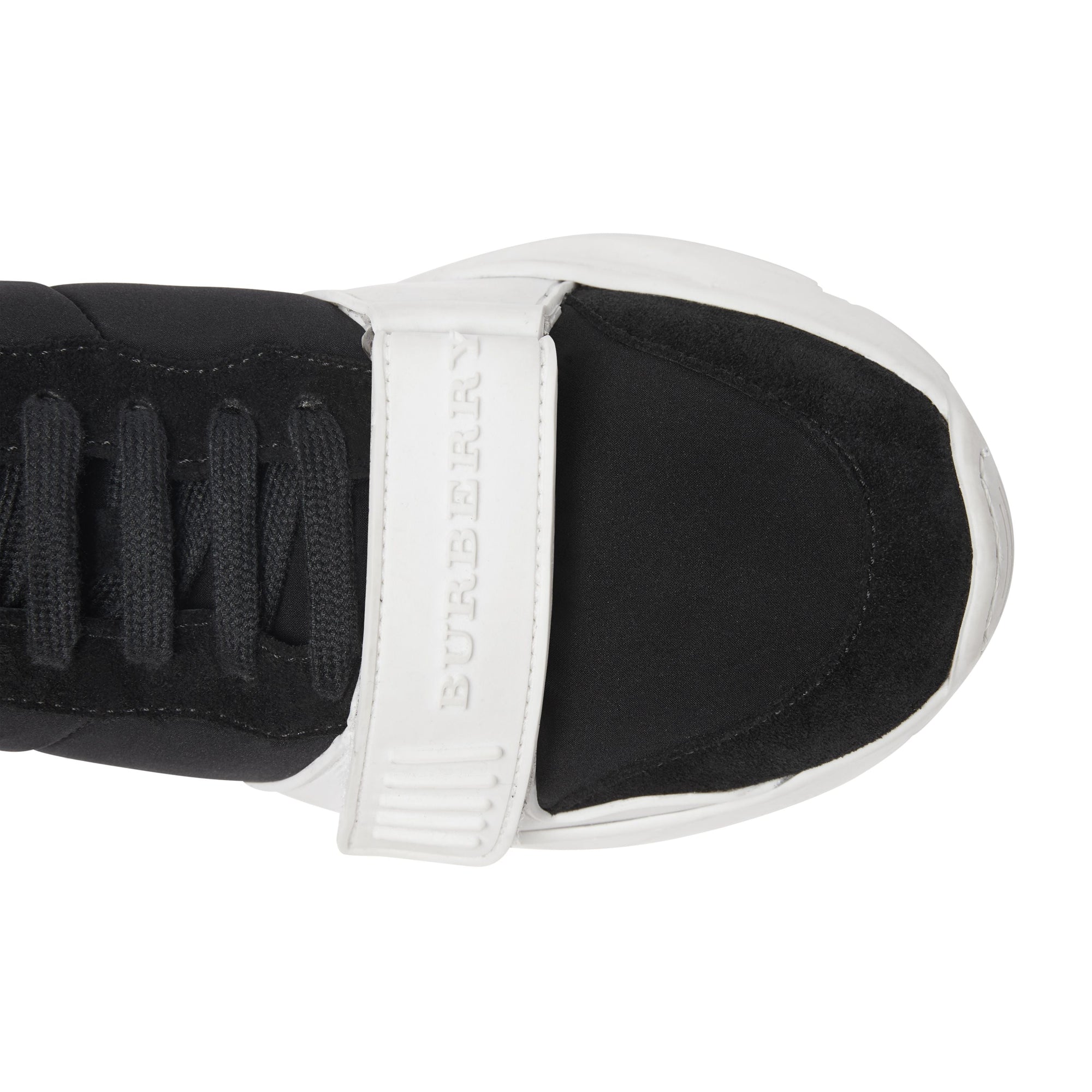 BLACK/OPTIC WHITE Sneakers en cuir velours, néoprène et cuir