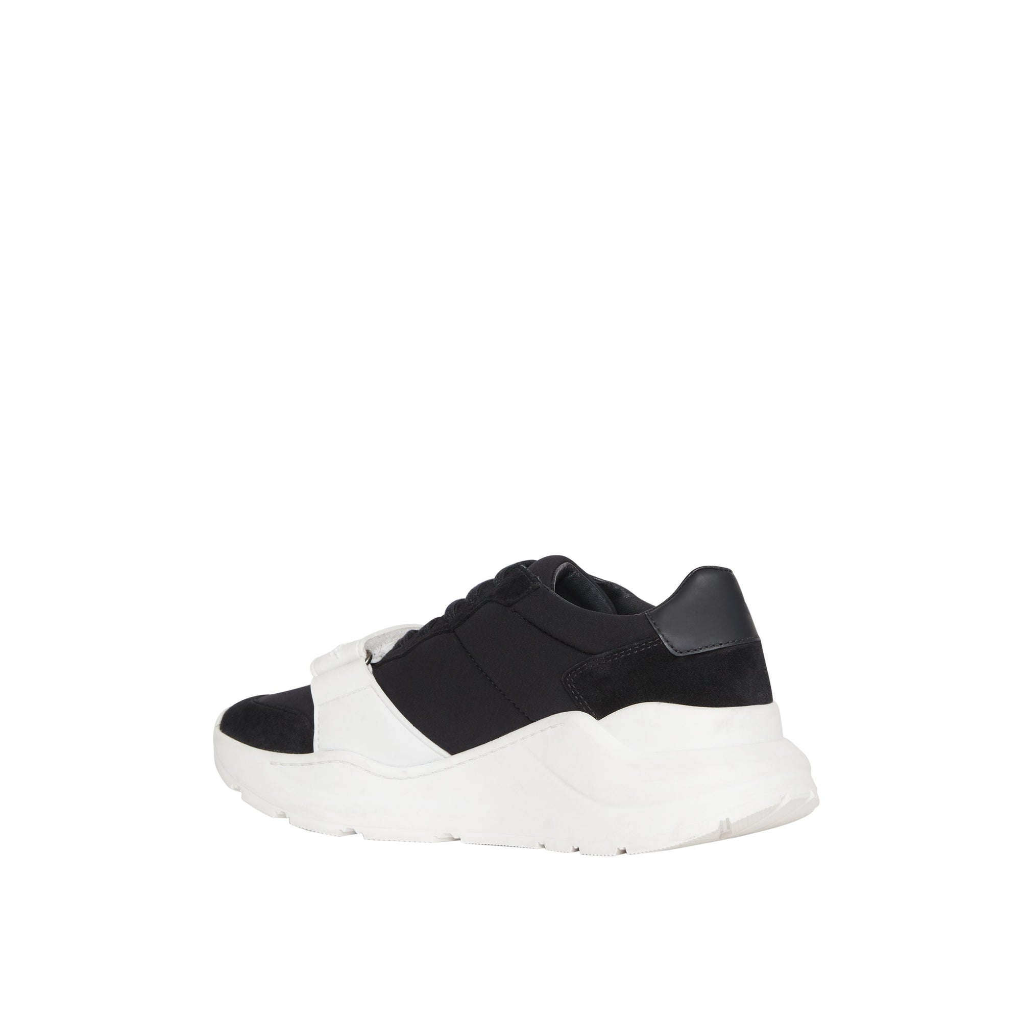 BLACK/OPTIC WHITE Sneakers en cuir velours, néoprène et cuir