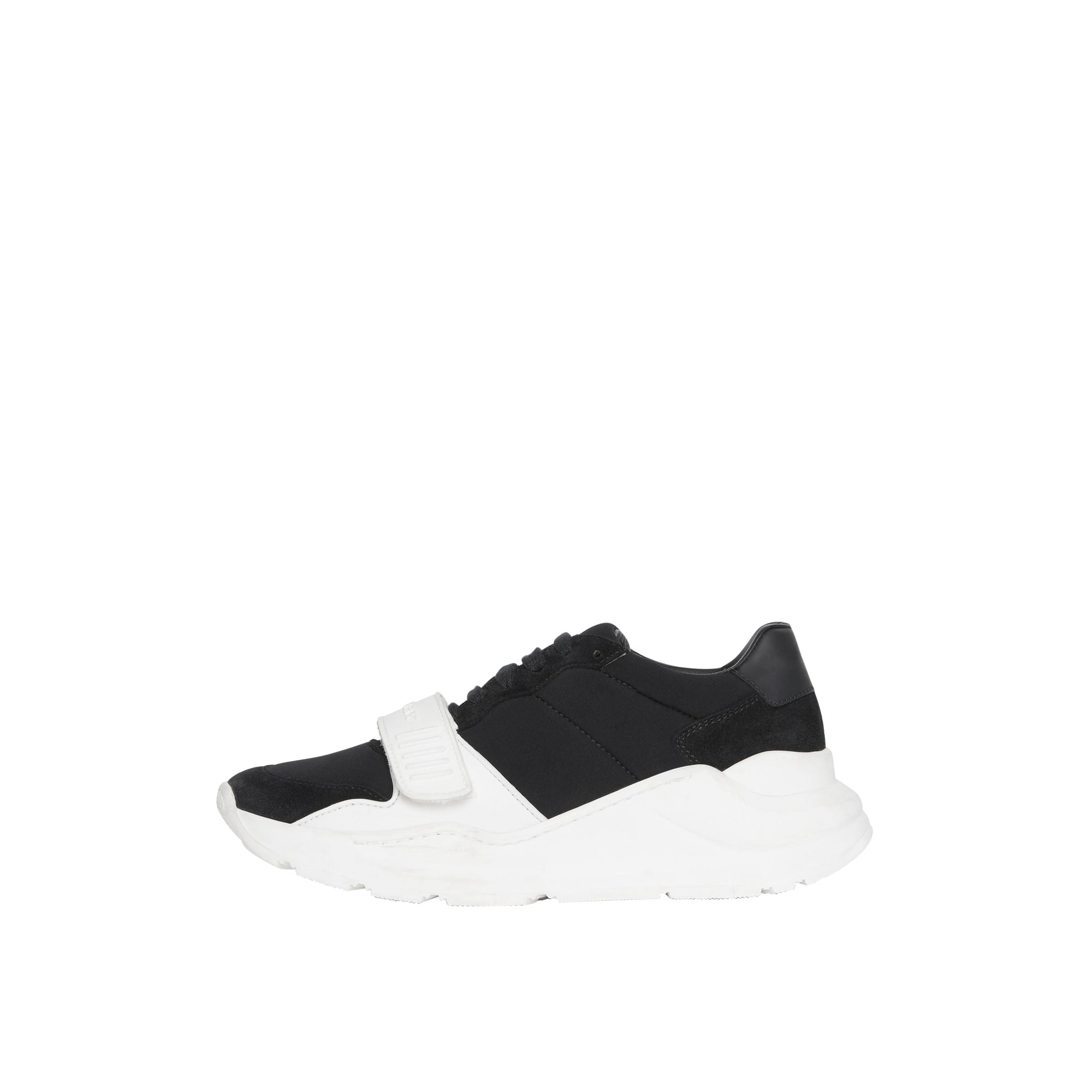BLACK/OPTIC WHITE Sneakers en cuir velours, néoprène et cuir