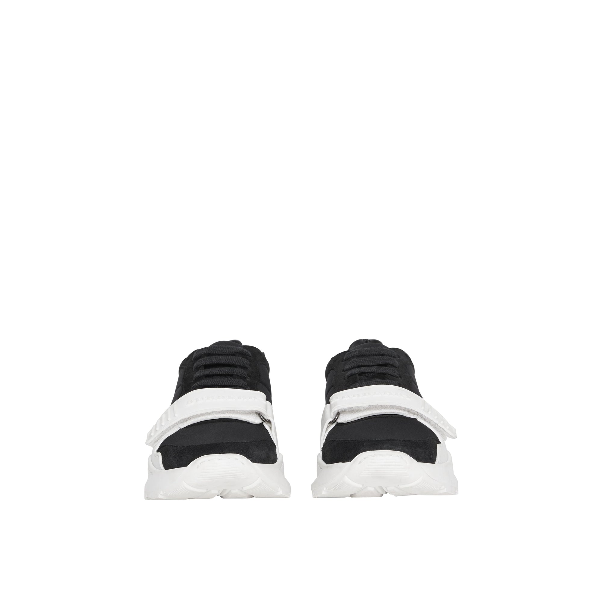 BLACK/OPTIC WHITE Sneakers en cuir velours, néoprène et cuir