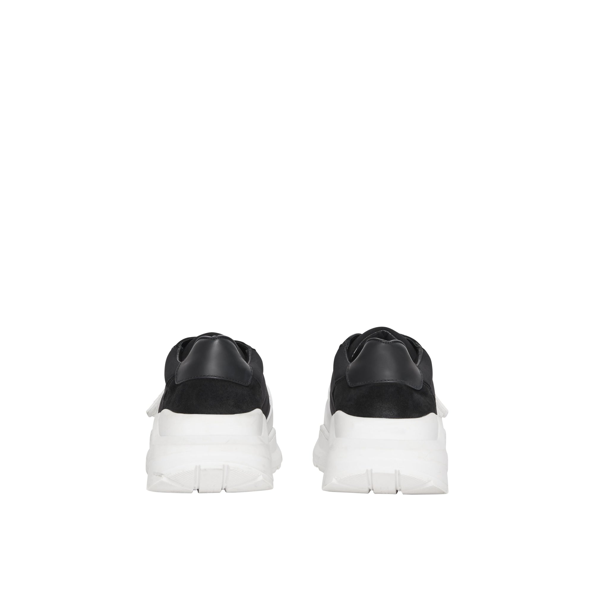 BLACK/OPTIC WHITE Sneakers en cuir velours, néoprène et cuir