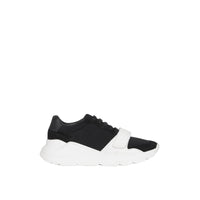 BLACK/OPTIC WHITE Sneakers en cuir velours, néoprène et cuir