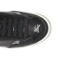 BLACK Sneakers en cuir avec logo imprimé
