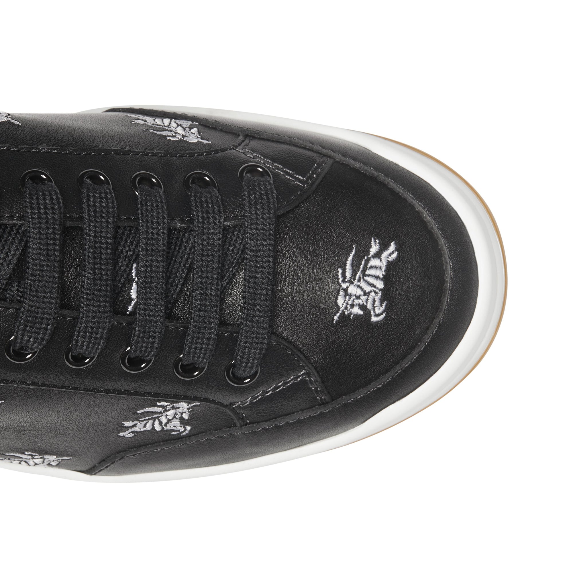 BLACK Sneakers en cuir avec logo imprimé