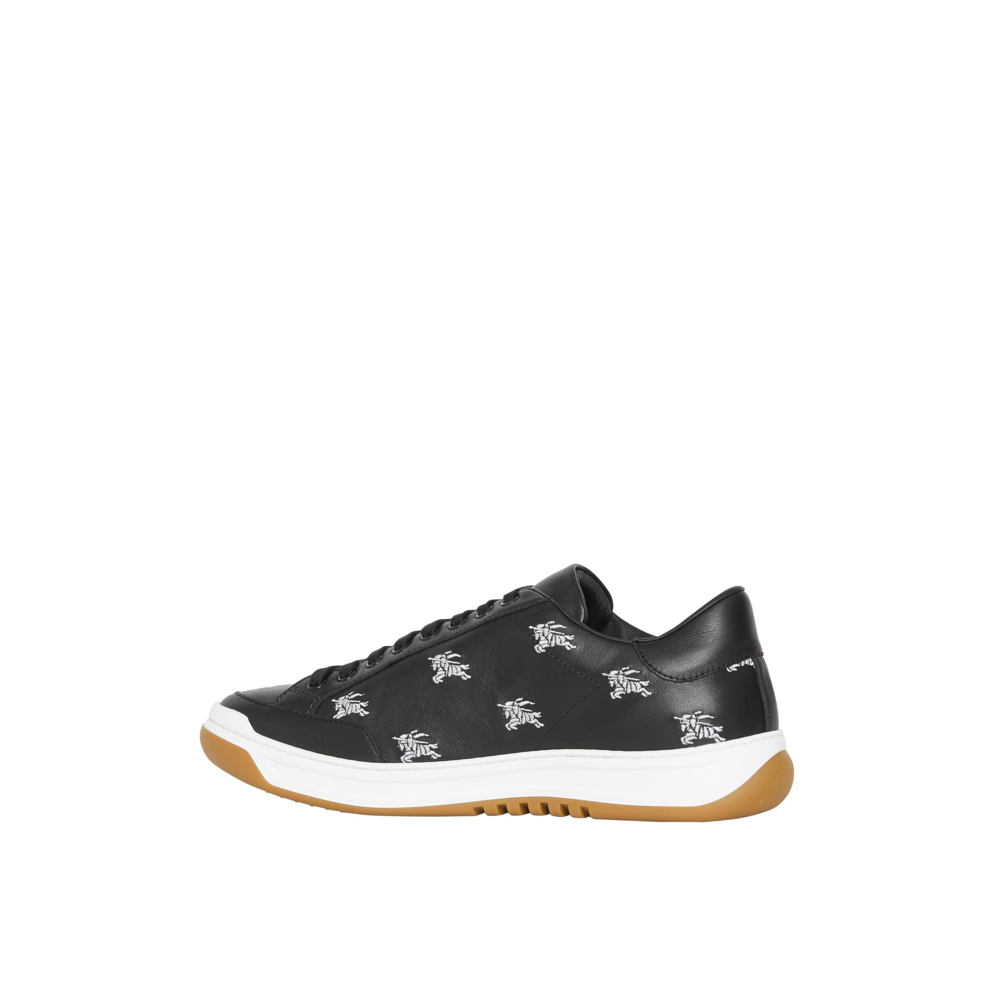 BLACK Sneakers en cuir avec logo imprimé
