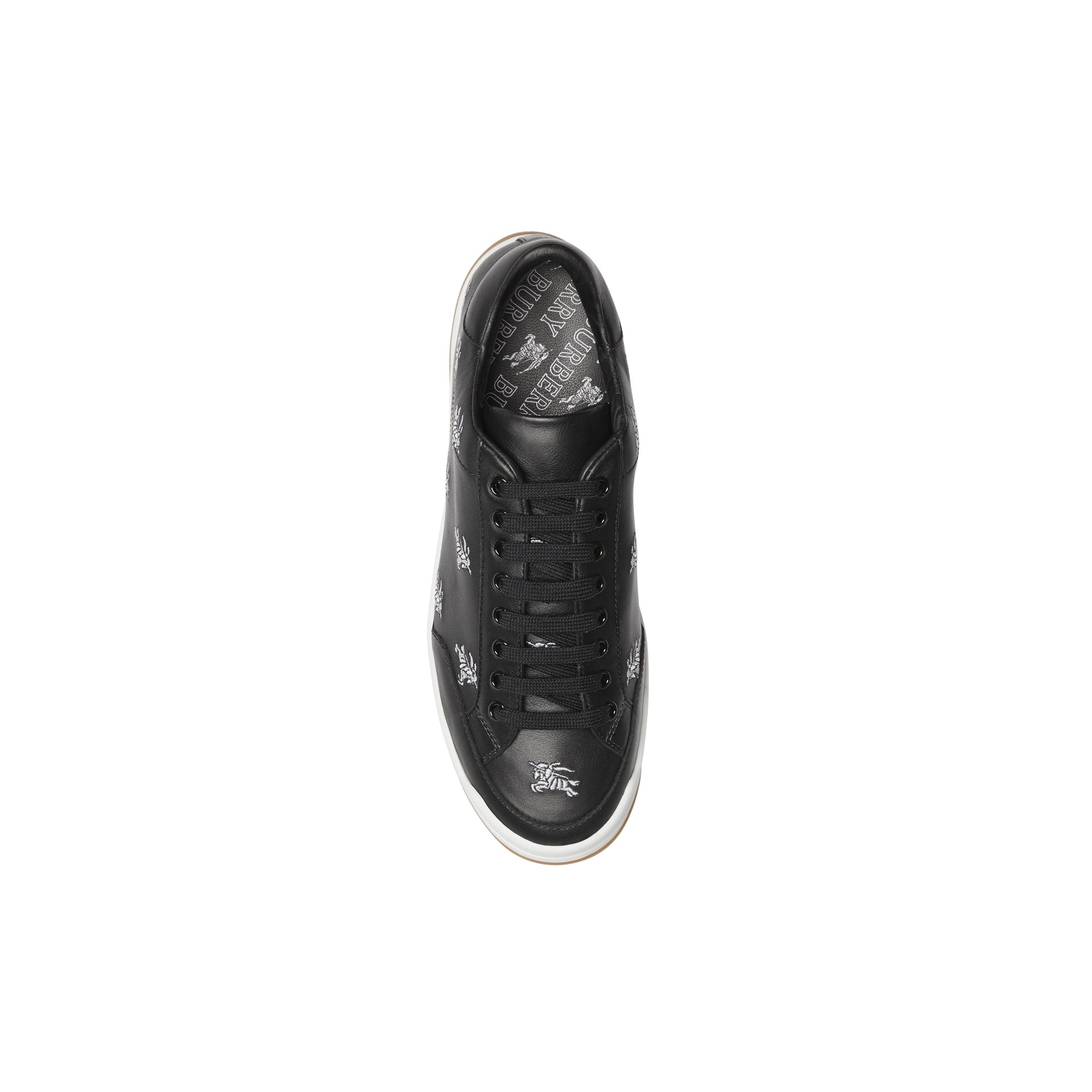 BLACK Sneakers en cuir avec logo imprimé